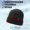 Шапка водонепроницаемая DEXSHELL Cuffed Beanie, DH353GRN черная с красной полоской, размер S/M DH353REDSM